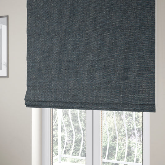 Cape Textured Weave Grey Blue Colour Upholstery Fabric CTR-1854 - Roman Blinds