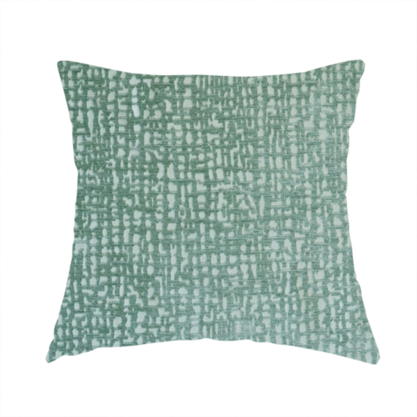 Tela Semi Plain Soft Textured Chenille In Jade Green Upholstery Fabric CTR-1860 - Handmade Cushions
