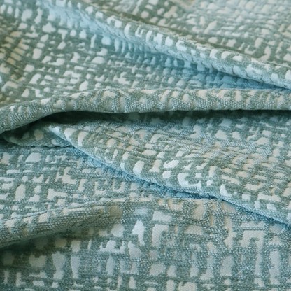Tela Semi Plain Soft Textured Chenille In Jade Green Upholstery Fabric CTR-1860