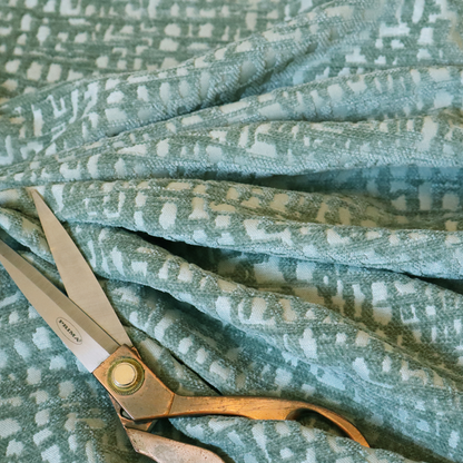 Tela Semi Plain Soft Textured Chenille In Jade Green Upholstery Fabric CTR-1860