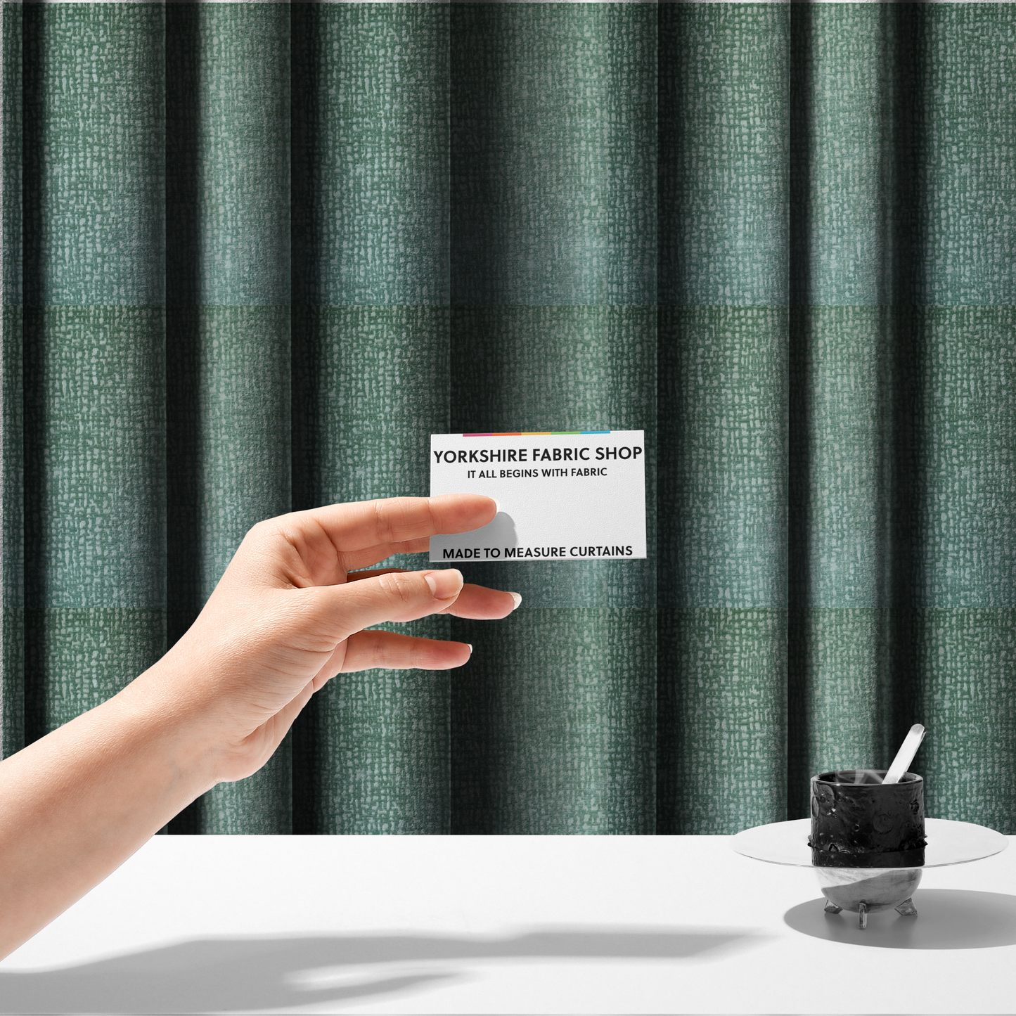 Tela Semi Plain Soft Textured Chenille In Jade Green Upholstery Fabric CTR-1860 - Made To Measure Curtains