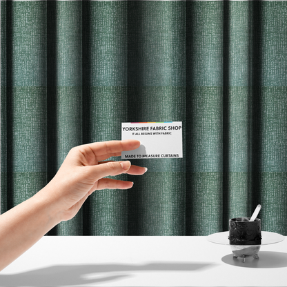 Tela Semi Plain Soft Textured Chenille In Jade Green Upholstery Fabric CTR-1860 - Made To Measure Curtains