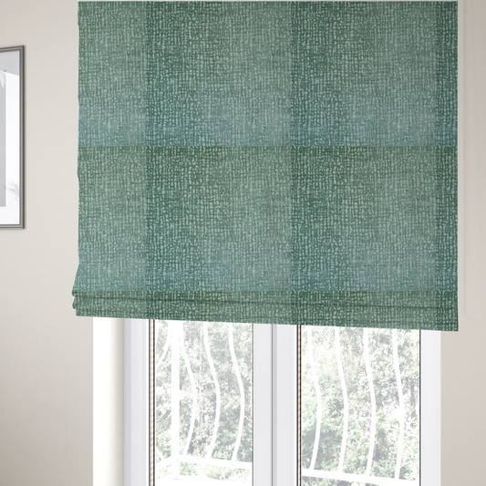 Tela Semi Plain Soft Textured Chenille In Jade Green Upholstery Fabric CTR-1860 - Roman Blinds
