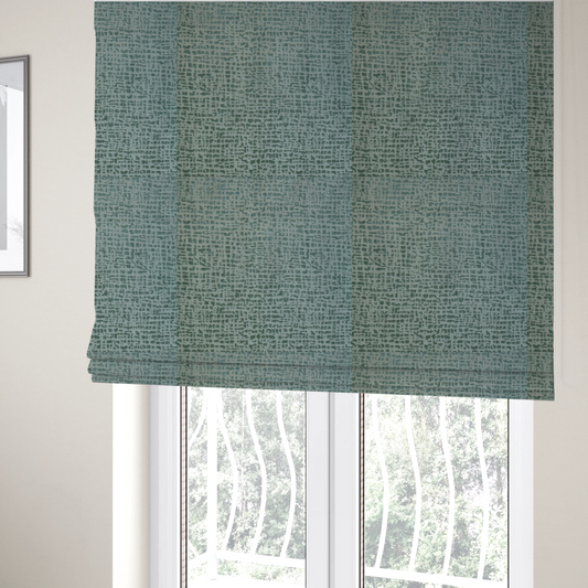Tela Semi Plain Soft Textured Chenille In Jade Green Upholstery Fabric CTR-1861 - Roman Blinds