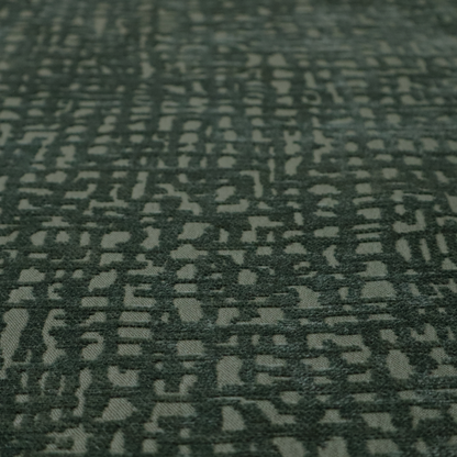 Tela Semi Plain Soft Textured Chenille Upholstery Fabric In Green CTR-1862