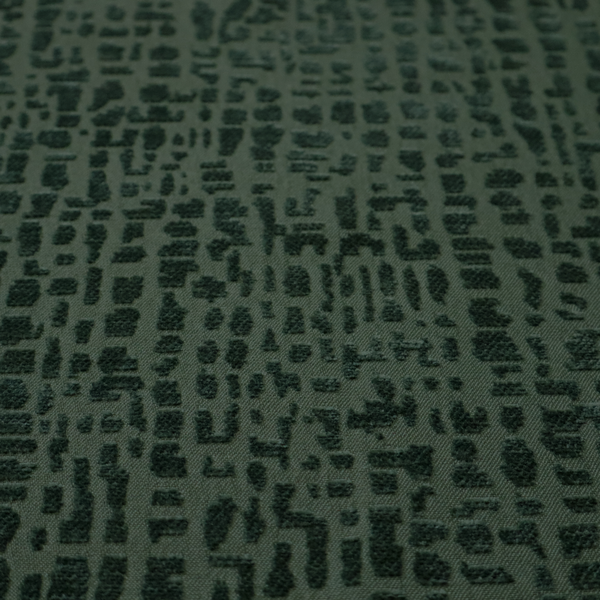 Tela Semi Plain Soft Textured Chenille Upholstery Fabric In Green CTR-1863