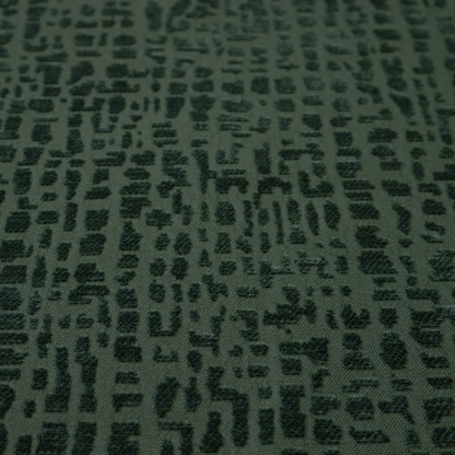 Tela Semi Plain Soft Textured Chenille Upholstery Fabric In Green CTR-1863