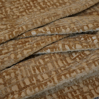 Tela Semi Plain Soft Textured Chenille Upholstery Fabric In Yellow CTR-1864