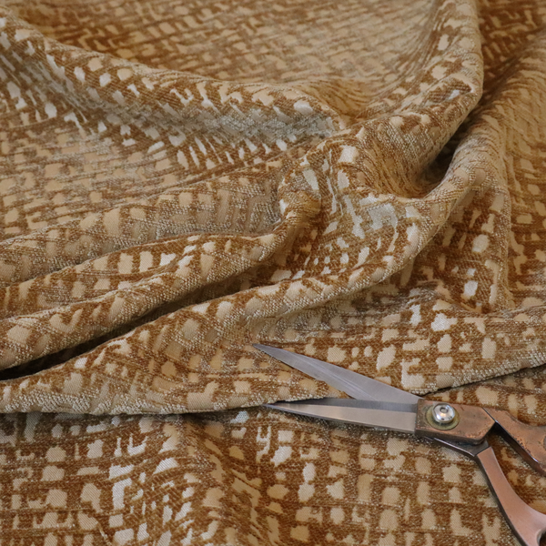 Tela Semi Plain Soft Textured Chenille Upholstery Fabric In Yellow CTR-1864