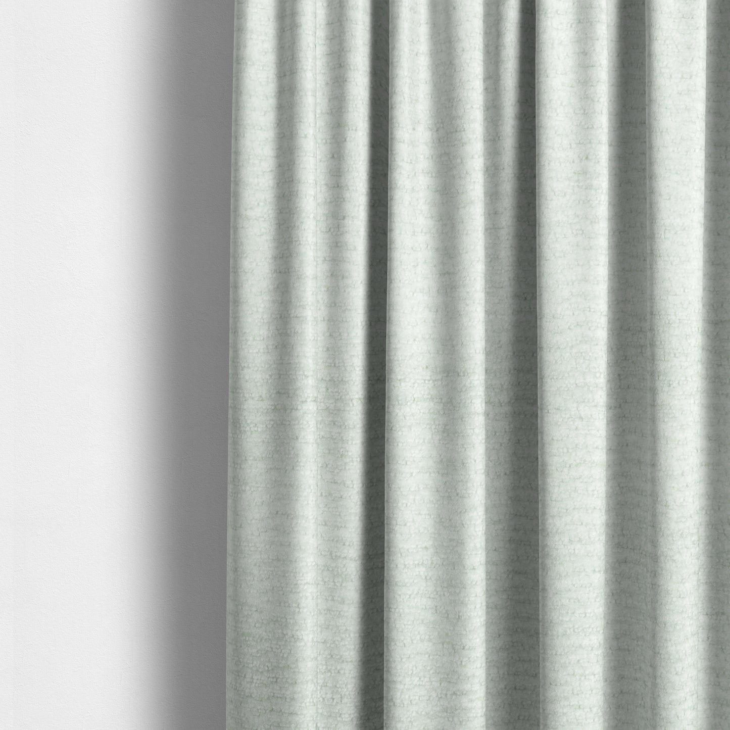 Goa Plain Chenille Soft Textured White Colour Upholstery Fabric CTR-1864 - Made To Measure Curtains