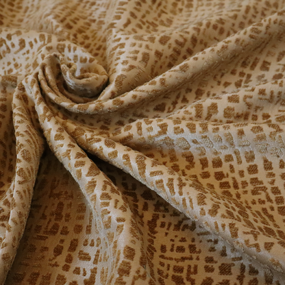 Tela Semi Plain Soft Textured Chenille Upholstery Fabric In Yellow CTR-1865