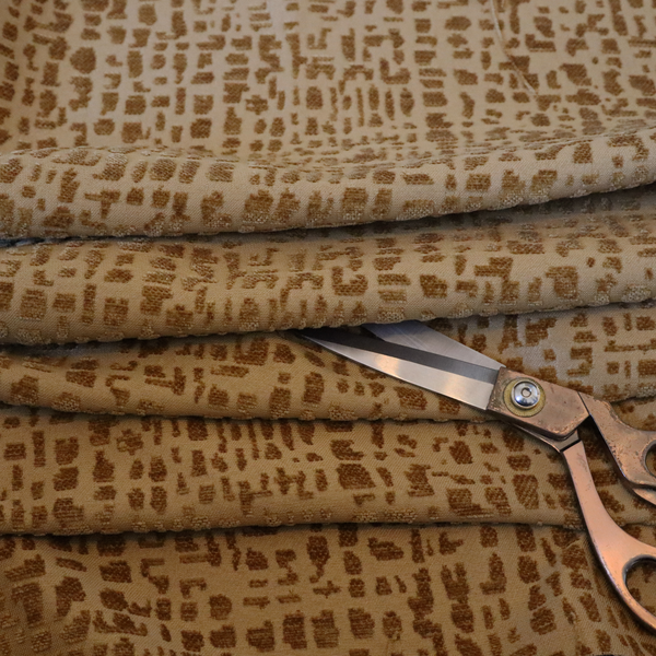 Tela Semi Plain Soft Textured Chenille Upholstery Fabric In Yellow CTR-1865