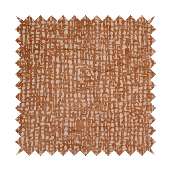 Tela Semi Plain Soft Textured Chenille Upholstery Fabric In Orange CTR-1866