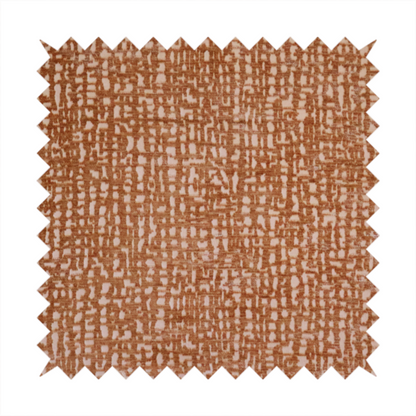Tela Semi Plain Soft Textured Chenille Upholstery Fabric In Orange CTR-1866