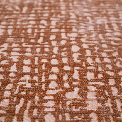 Tela Semi Plain Soft Textured Chenille Upholstery Fabric In Orange CTR-1866