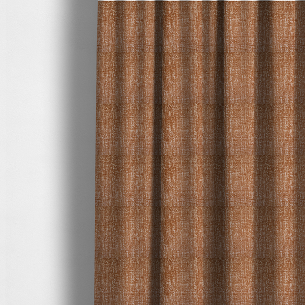Tela Semi Plain Soft Textured Chenille Upholstery Fabric In Orange CTR-1866 - Made To Measure Curtains