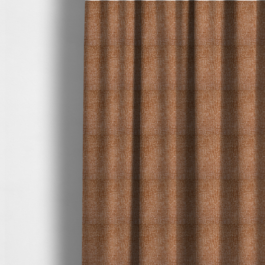 Tela Semi Plain Soft Textured Chenille Upholstery Fabric In Orange CTR-1866 - Made To Measure Curtains