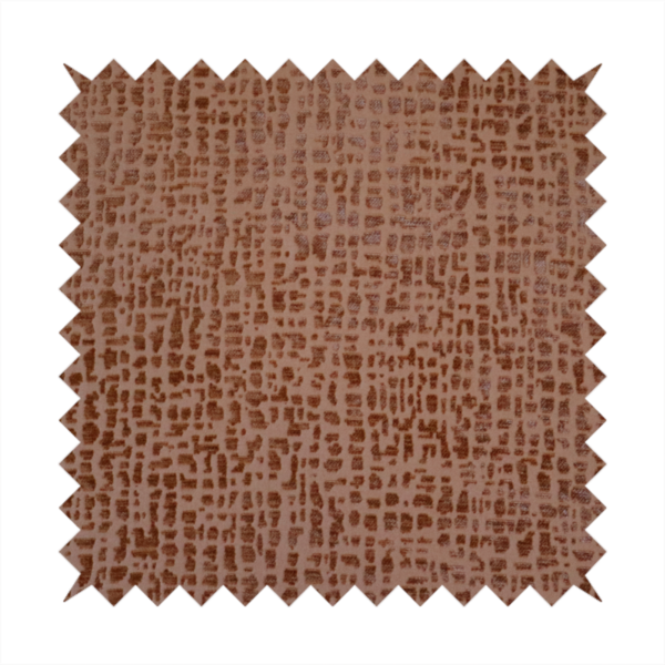 Tela Semi Plain Soft Textured Chenille Upholstery Fabric In Orange CTR-1867