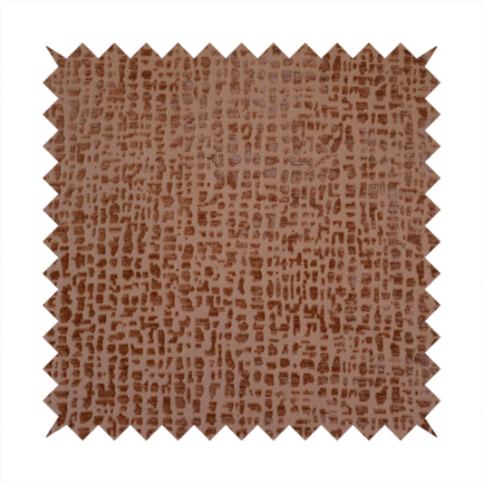 Tela Semi Plain Soft Textured Chenille Upholstery Fabric In Orange CTR-1867