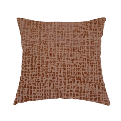 Tela Semi Plain Soft Textured Chenille Upholstery Fabric In Orange CTR-1867 - Handmade Cushions