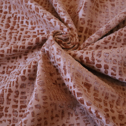 Tela Semi Plain Soft Textured Chenille Upholstery Fabric In Orange CTR-1867