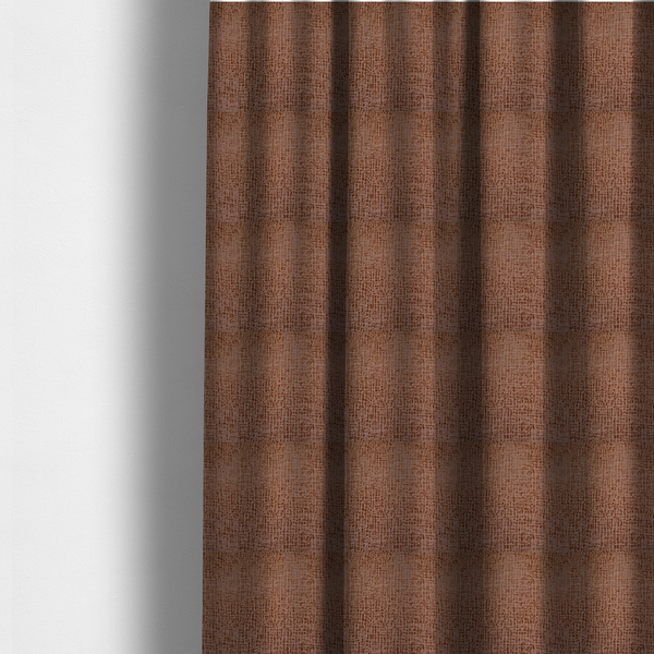 Tela Semi Plain Soft Textured Chenille Upholstery Fabric In Orange CTR-1867 - Made To Measure Curtains