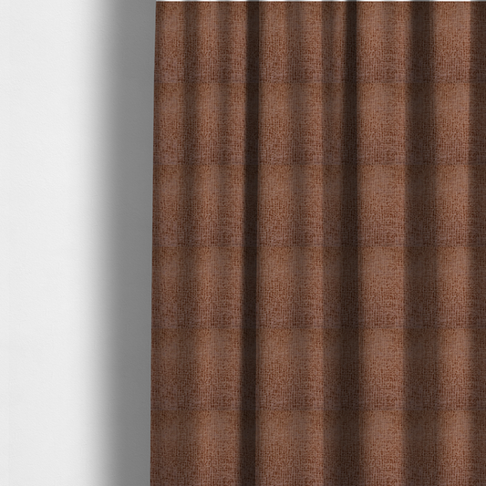 Tela Semi Plain Soft Textured Chenille Upholstery Fabric In Orange CTR-1867 - Made To Measure Curtains