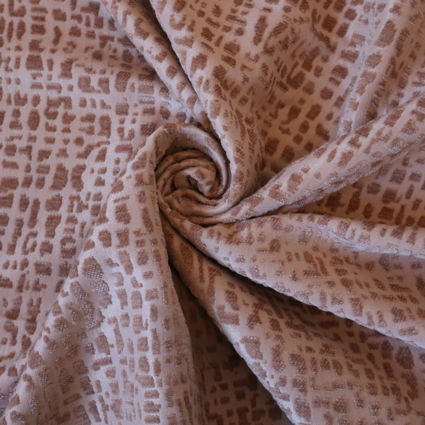 Tela Semi Plain Soft Textured Chenille In Pink Upholstery Fabric CTR-1869