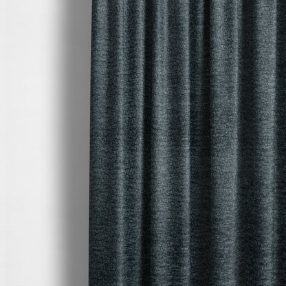 Goa Plain Chenille Soft Textured Denim Blue Colour Upholstery Fabric CTR-1869 - Made To Measure Curtains