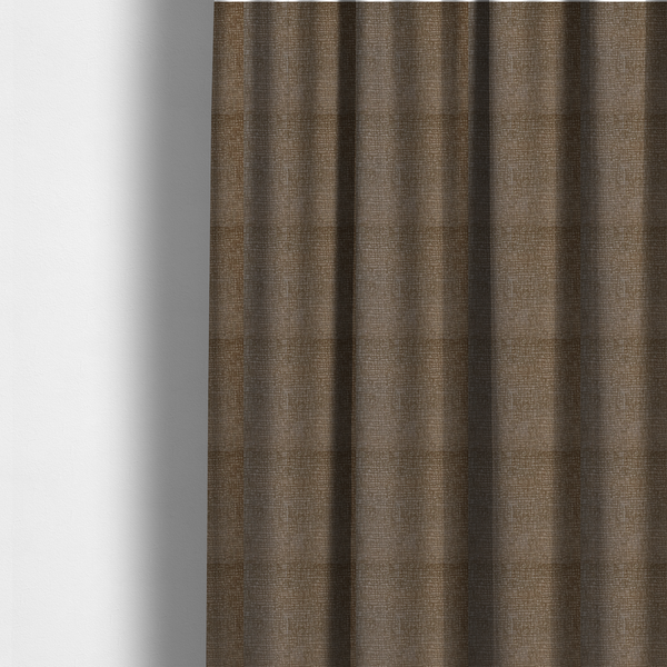 Tela Semi Plain Soft Textured Chenille In Mocha Brown Upholstery Fabric CTR-1870 - Made To Measure Curtains