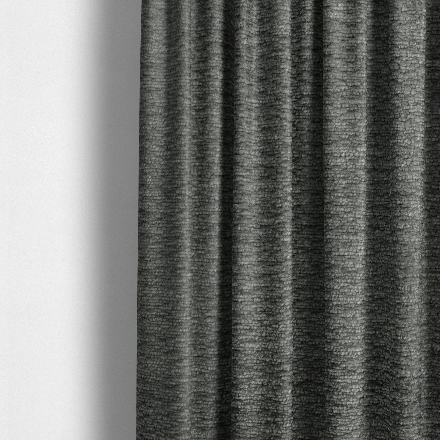 Goa Plain Chenille Soft Textured Grey Colour Upholstery Fabric CTR-1872 - Made To Measure Curtains