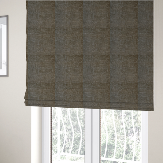 Tela Semi Plain Soft Textured Chenille In Light Brown Upholstery Fabric CTR-1872 - Roman Blinds
