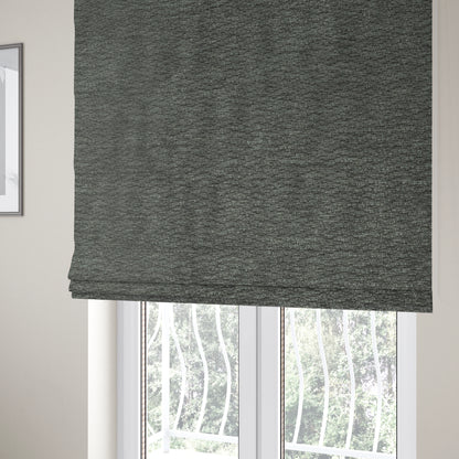 Goa Plain Chenille Soft Textured Grey Colour Upholstery Fabric CTR-1872 - Roman Blinds