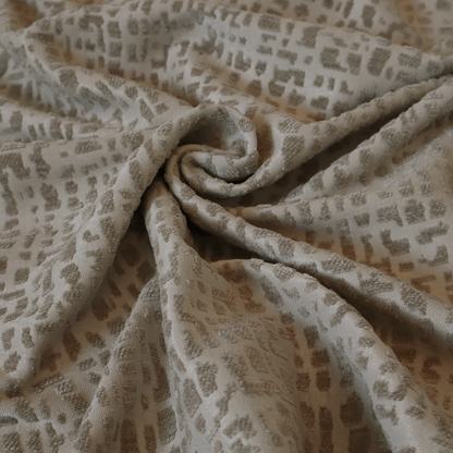 Tela Semi Plain Soft Textured Chenille In Light Brown Upholstery Fabric CTR-1873