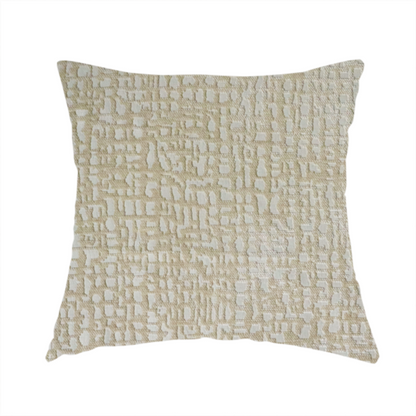 Tela Semi Plain Soft Textured Chenille In Cream Upholstery Fabric CTR-1874 - Handmade Cushions