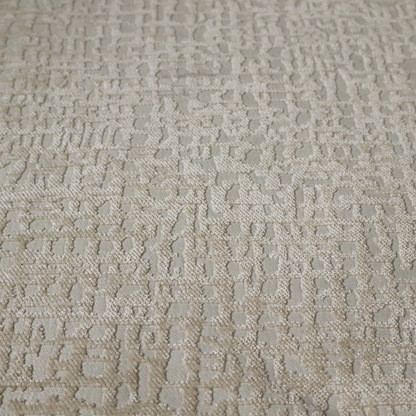 Tela Semi Plain Soft Textured Chenille In Cream Upholstery Fabric CTR-1874