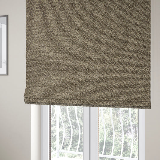 Cyprus Plain Textured Weave Brown Colour Upholstery Fabric CTR-1874 - Roman Blinds