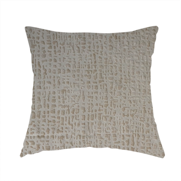 Tela Semi Plain Soft Textured Chenille In Cream Upholstery Fabric CTR-1875 - Handmade Cushions