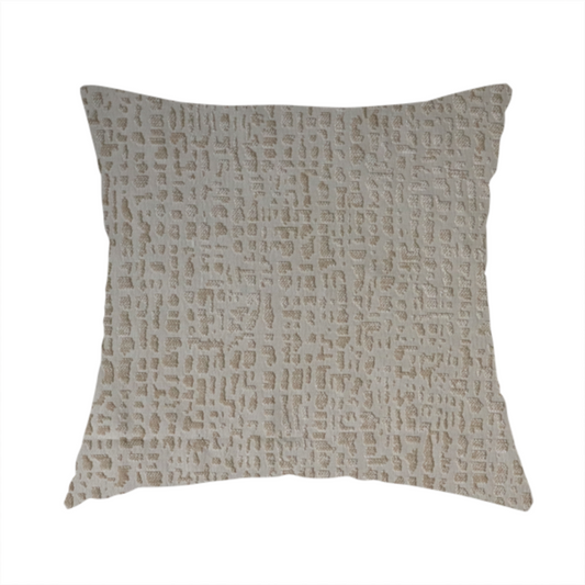 Tela Semi Plain Soft Textured Chenille In Cream Upholstery Fabric CTR-1875 - Handmade Cushions