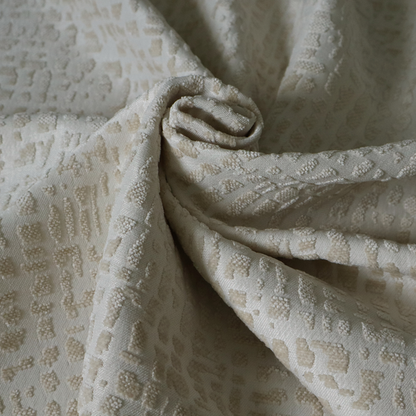 Tela Semi Plain Soft Textured Chenille In Cream Upholstery Fabric CTR-1875