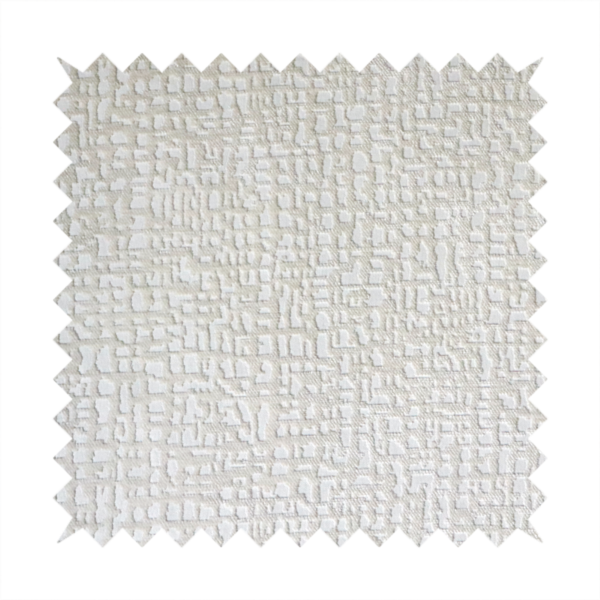 Tela Semi Plain Soft Textured Chenille In White Upholstery Fabric CTR-1876
