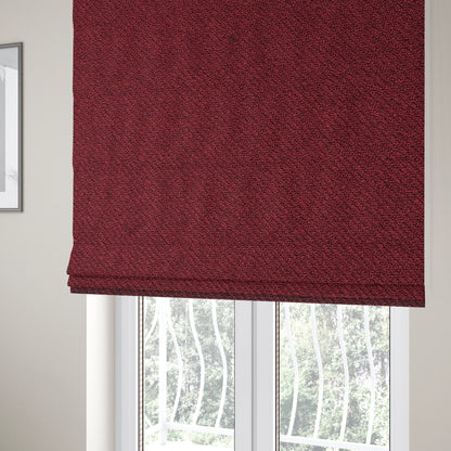 Cyprus Plain Textured Weave Red Colour Upholstery Fabric CTR-1877 - Roman Blinds