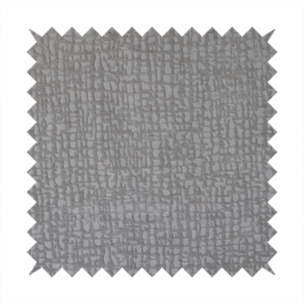 Tela Semi Plain Soft Textured Chenille In Silver Upholstery Fabric CTR-1878