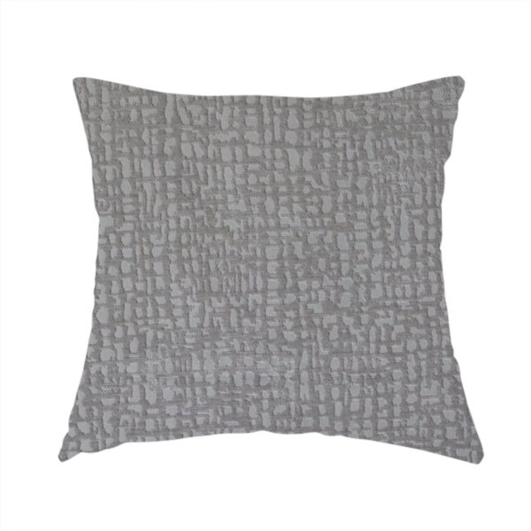 Tela Semi Plain Soft Textured Chenille In Silver Upholstery Fabric CTR-1878 - Handmade Cushions