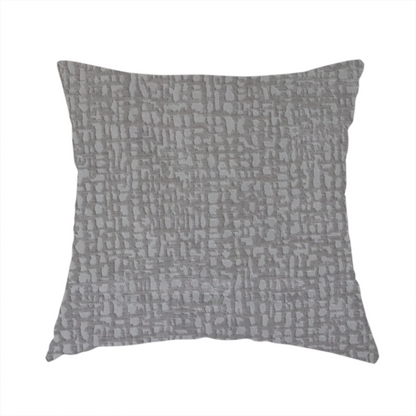 Tela Semi Plain Soft Textured Chenille In Silver Upholstery Fabric CTR-1878 - Handmade Cushions