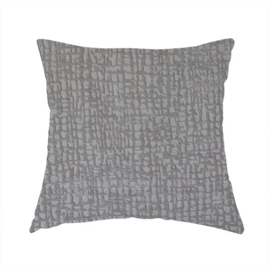 Tela Semi Plain Soft Textured Chenille In Silver Upholstery Fabric CTR-1878 - Handmade Cushions