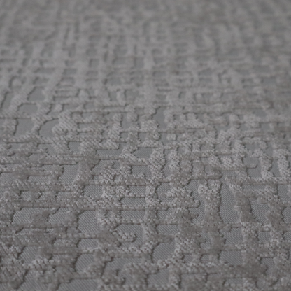 Tela Semi Plain Soft Textured Chenille In Silver Upholstery Fabric CTR-1878