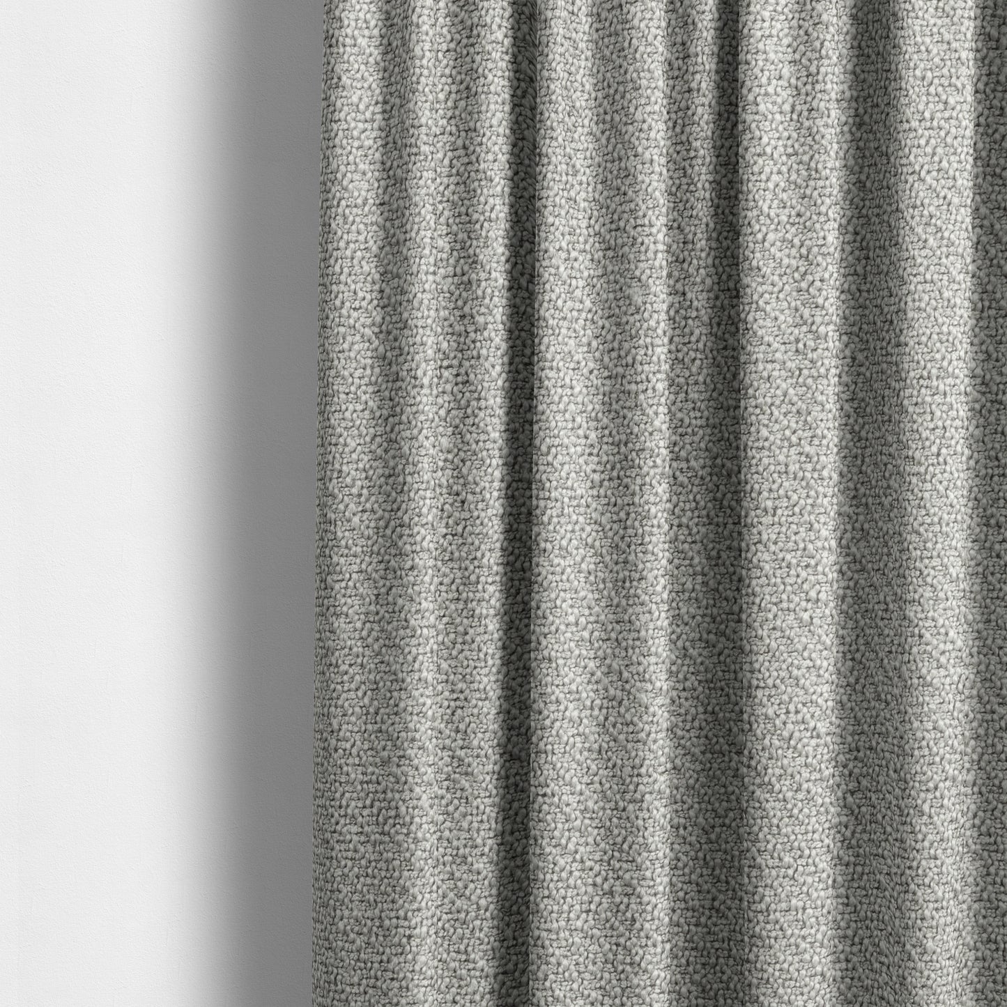 Cyprus Plain Textured Weave Silver Colour Upholstery Fabric CTR-1878 - Made To Measure Curtains