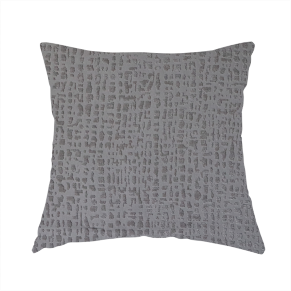 Tela Semi Plain Soft Textured Chenille In Silver Upholstery Fabric CTR-1879 - Handmade Cushions