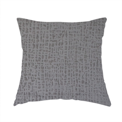 Tela Semi Plain Soft Textured Chenille In Silver Upholstery Fabric CTR-1879 - Handmade Cushions